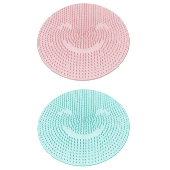 

2Pcs Silicone Bath Shower Back Brush Massager Bath Foot Brush Dead Skin Anti Skid Pad Bath Mats