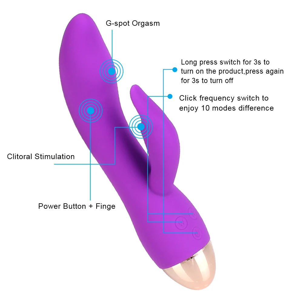 G 10 Frequenz Spot Vibrator Sex Spielzeug Für Frauen Kaninchen Doppel Vibrieren Massagegerät Klitoris Stimulator_voghion.com