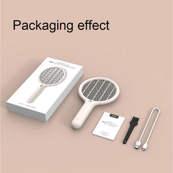 

USB Rechargeable Outdoor Office LED Lighting Insect Killer Handheld Safety Camping Electric Mosquito Swatter Portable Bug Flies