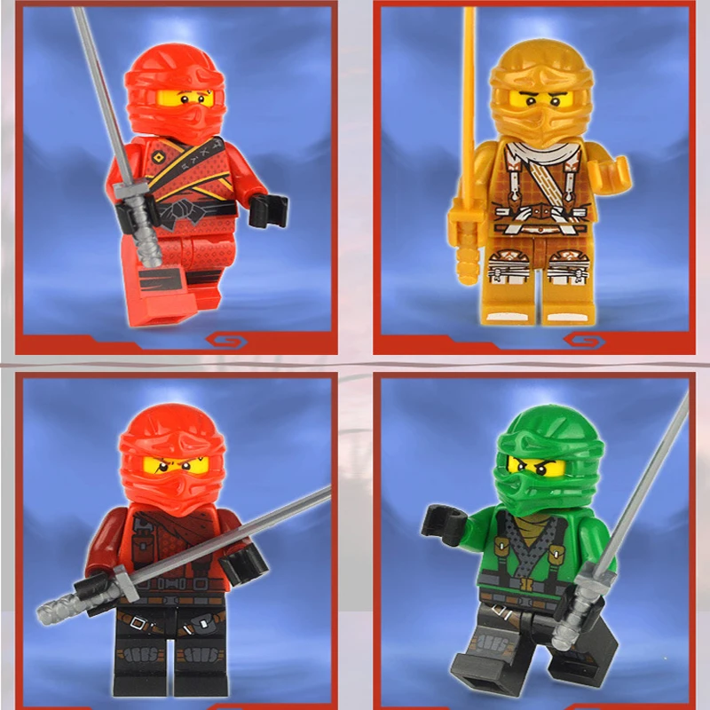 20pcs/lot Ninja Kai Cole Jay Zane Lloyd Building Blocks For LegoINGlyS Ninjagoed Mini Action Figures Bricks Toys Kids Xmas Gifts