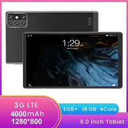 Tablette PC de 8 pouces, Android 9.0, 3G LTE, MT6592 Quad Core, 1280x800 IPS, 1 go + 16 go, GPS, double caméra, panneau téléphonique 