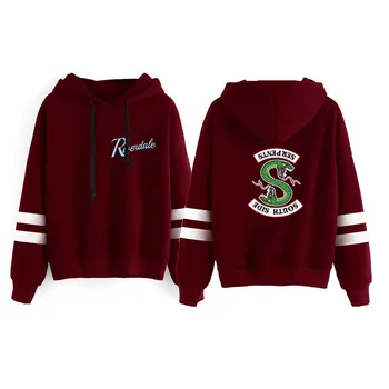 

New Riverdale Hoodie Sweatshirts South Side Serpents Hoodie Women Long Sleeve Striped Pullover Tops Harajuku Hoodie Streetwear