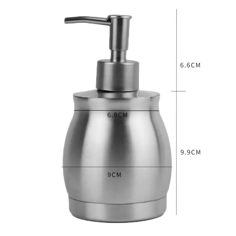 Stainless Steel Foam Bottle Container Shampoo Lotion Dispenser Soap Pump Case