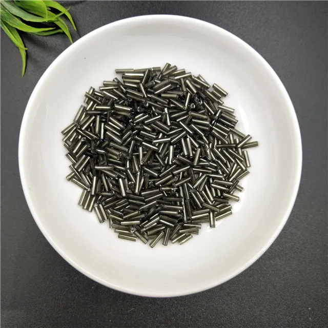 YH012 200 шт 2x6 мм длинные серебряные стекляруса спиральные разноцветные чешские стеклянные бусины для рукоделия аксессуары для изготовления ювелирных изделий - Цвет: YH012