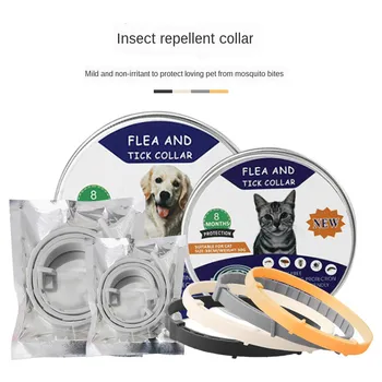

Dog Anti Flea Collar Ticks Cat Collar 8 Month Flea Tick Prevention Mosquitoes Silicone Adjustable Pet Collar Cat Accessories