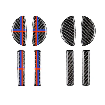 

4Pcs/Set For Mini Cooper Clubman Countryman R55 R56 R60 R61 Carbon Fiber Door Handle Switch Cover Trim Stickers car Accessories