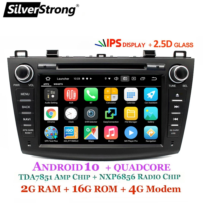  SilverStrong 4G Modem Android 10.0 Car DVD For Mazda 3 Axela 4G SIM Car Multimedia Mazda 3 Bluetoot