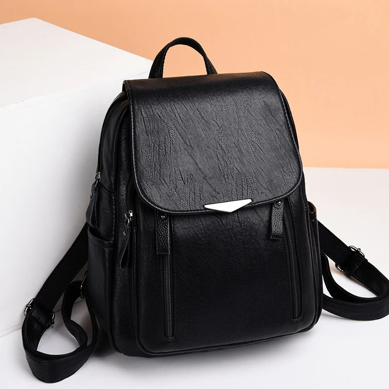 Luxury Women Pu Leather Backpacks High Quality Small Ladies Shoulder Bag Fashion Female School Bags for Teenage Girls Travel Bag
