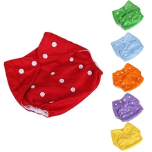 Couches en tissu lavables pour bébés, Lot de 6 pièces, réutilisables et réglables, pour garçons et filles