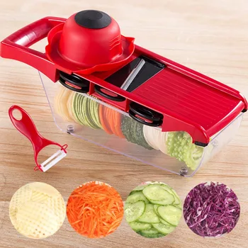 

Multi-function Vegetable Choppers Bowl Food Chopper Cutter Onion Slicer Dicer Manual Veggie Slicer for Garlic Cabbage Carrot