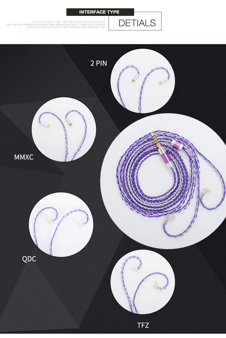 mmcx banhado a prata 0.78mm, 2 pinos
