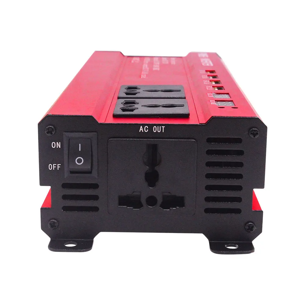2200 Вт 4USB автомобильный инвертор DC24V к AC110V трансформатор анти-обратная защита инвертор светодиодный дисплей Автомобильный инвертор