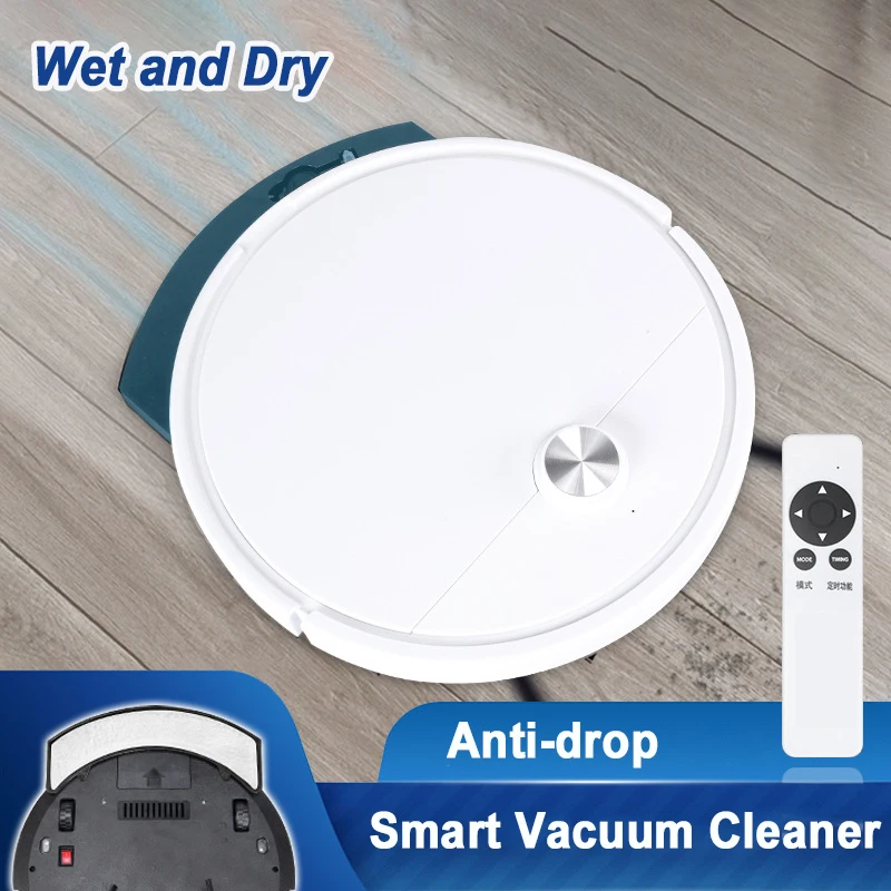 US $64.87 2021 Upgrade Robot Vacuum Cleaner Household Smart Wet And Dry Wireless Vacuum Cleaner AntiDrop Remote Control Remote Control