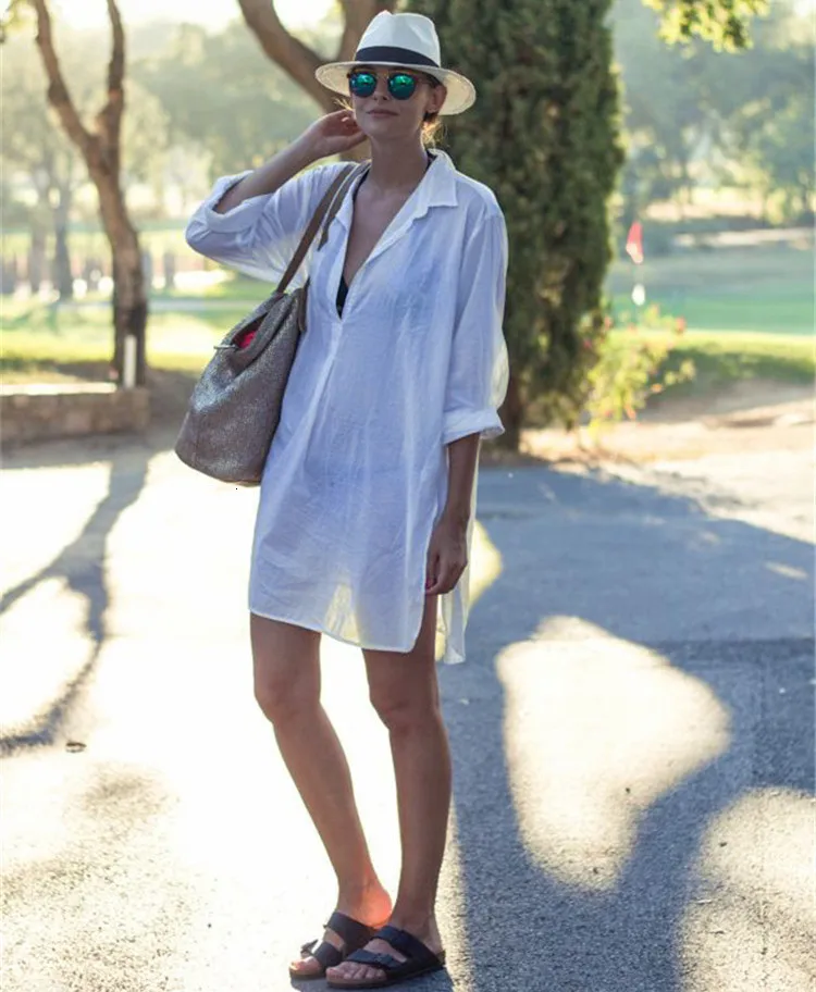 Blouse Plus Size Swimsuit Cover 