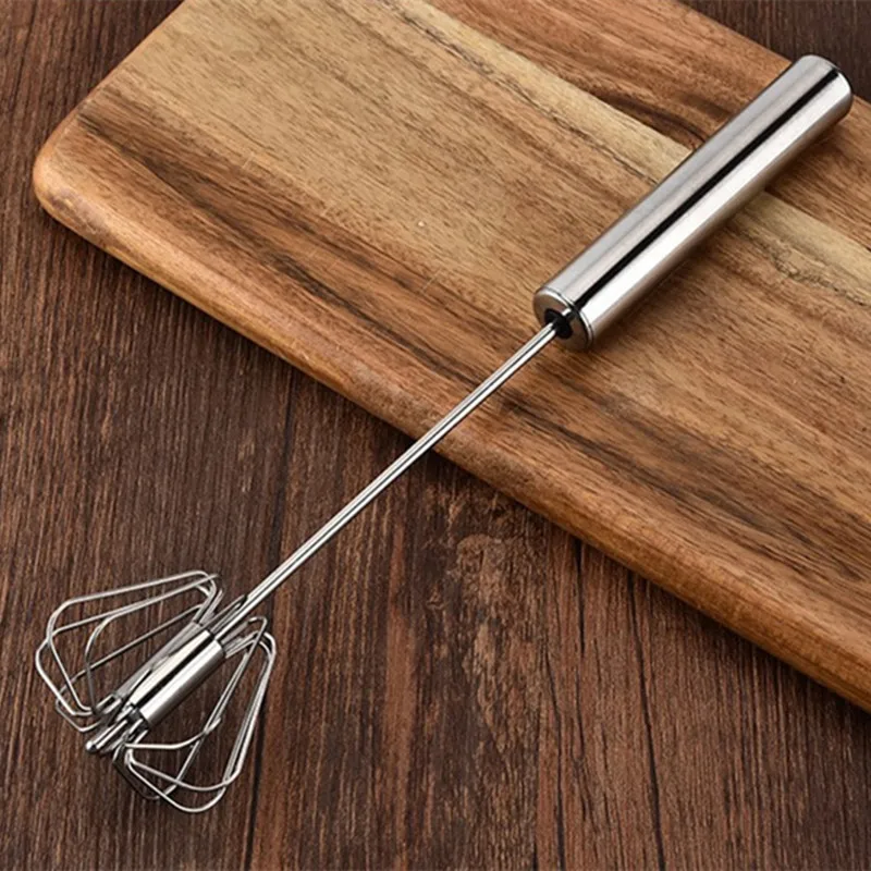

10inch Stainless Steel Semi-automatic Egg Beater Hand Rotation Blender Egg Cream Stirring Home Kitchen Accessories Tools