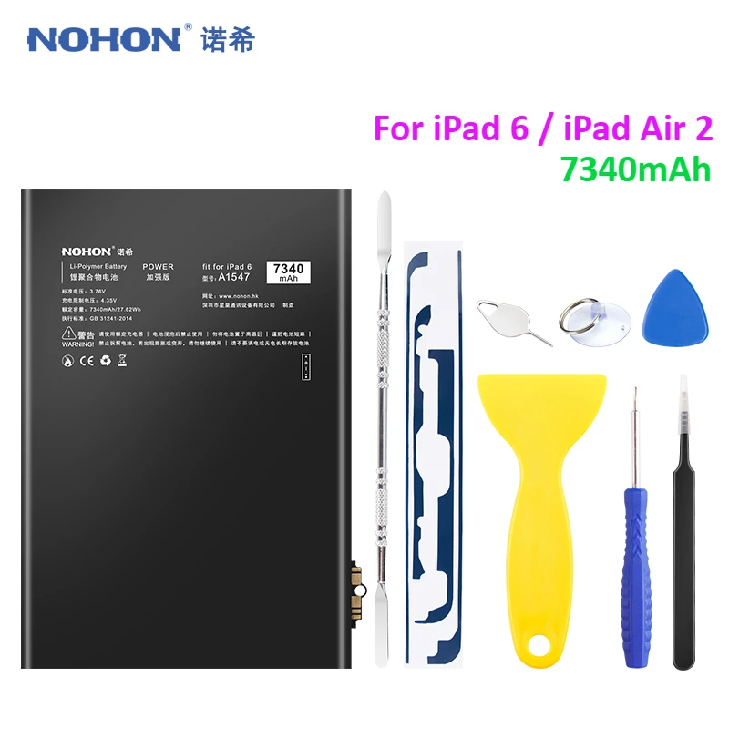Аккумулятор для планшета Nohon A1547 для iPad 6 Air 2, сменный литий-полимерный литий-ионный аккумулятор 7340 мАч для Apple iPad Air2 iPad6 Batarya