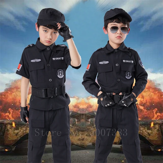 Ragazze femminile poliziotto Cosplay bambini bambini Halloween poliziotta  uniformi costumi carnevale Purim gioco di ruolo vestito da partito -  AliExpress