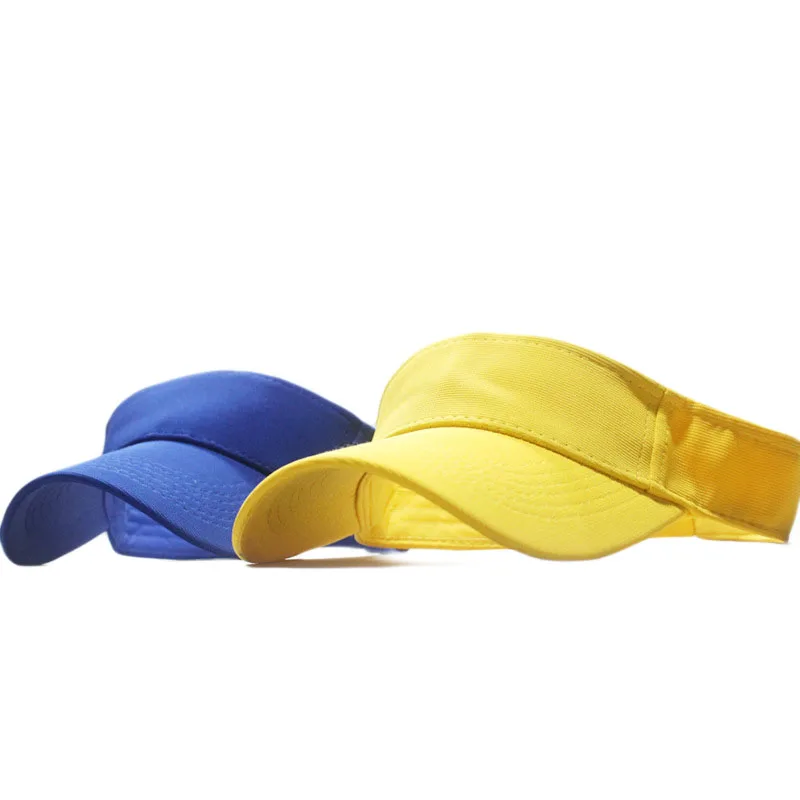 

2020 Spring summer Sports Sun Cap Men Women Adjustable cotton Visor UV Protection Top Empty Tennis Golf Running Sunscreen Hat