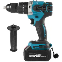 18V lithium battery powered 13mm cordless brushless impact drill screwdriver drill with two batteries shipping from Poland