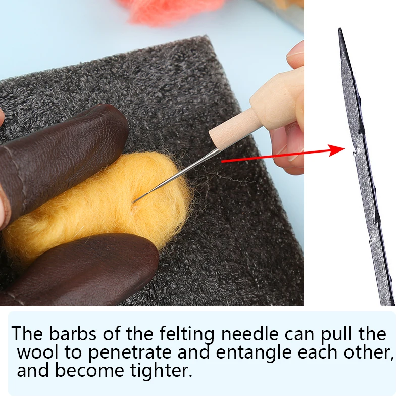 30 Pcs/Set Mixed Felting Needles Wool Felt Tools DIY Supplies Set With Bottle S,M,L Each Size 10pcs Felt DIY Sewing Package