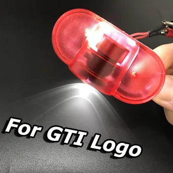 

1-20 Pair For GTI Emblem Door Led Logo Ghost Shadow Warning Decorative Lamp For Volkswagen VW Golf 4 MK4 Projector Car Tuning