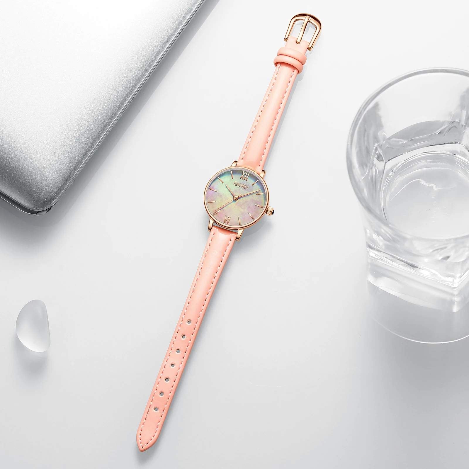 Fashion Women Leather Band Dress Quartz Wrist Watches Luxury Top Brand White Casual Ladies Wristwatch Relogio Feminino