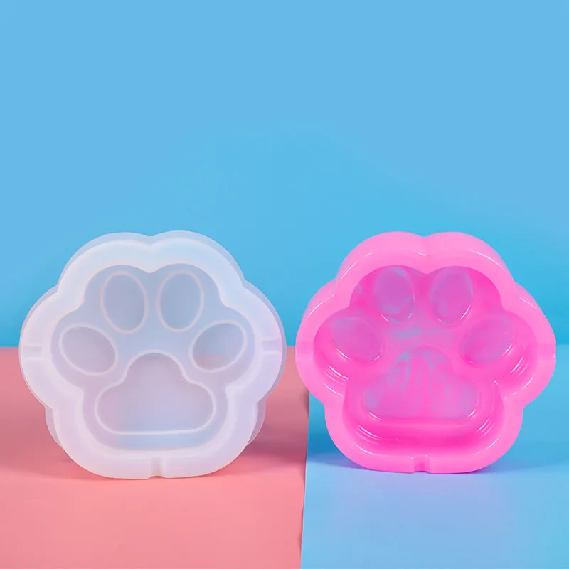 DIY Resin Mold Cute Cat Claw Ashtray Silicone Mold Crystal Mirror Jewelry Molds Handmade UV Epoxy Resin Craft Mould diy handmade storage box terraced field plaster epoxy ashtray mold for resin exposy art craft