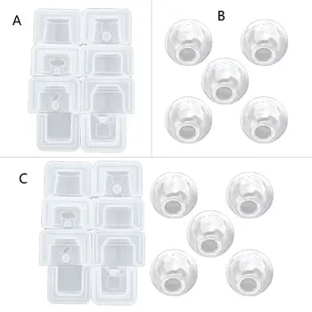 

4 Styles Handmade Classic Glass Candy Twirling Gumballs Machine Resin Mold Funny Game Toy Pendant Resin Mold Art Crafts