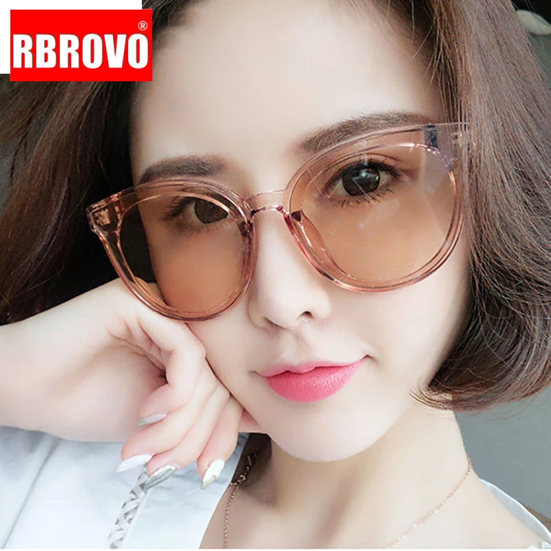 RBROVO 2018 брендовые дизайнерские женские солнцезащитные очки океан объектива Ретро солнцезащитные очки UV400 большая винтажная рамка Óculos де