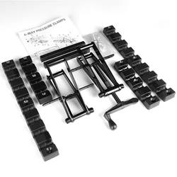 Woodworking Assembly 4-Way Clamping System Wood Jointed Board Pressure Clamps Carpenter Splicing Fixture Set