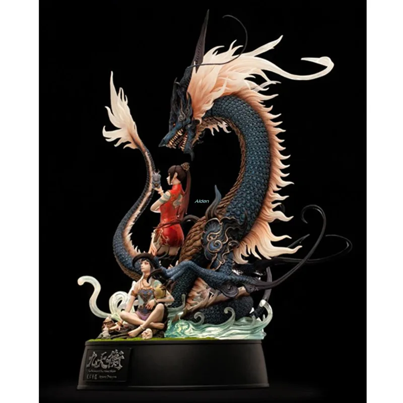 2" Статуя Jiu Tianheng бюст Donggong Qinglong 1/7 полная длина Портрет украшения Смола действие Коллекционная модель игрушечная коробка Z2574