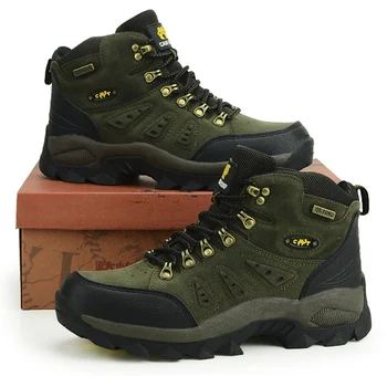 

Brand Men Women Outdoor Hiking Boots Autumn Winter Mountain Climbing Shoes Big Size 36-48 Mens Hunting Boots Trekking Sneakers