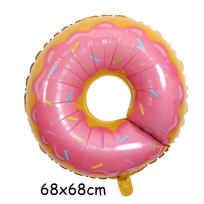 Сладости, фольгированные шары, ледяной сливочный пончик, воздушный шар для детей на день рождения, вечеринку, свадьбу, украшения, сувениры для детей, принадлежности для душа - Цвет: pink donut x1