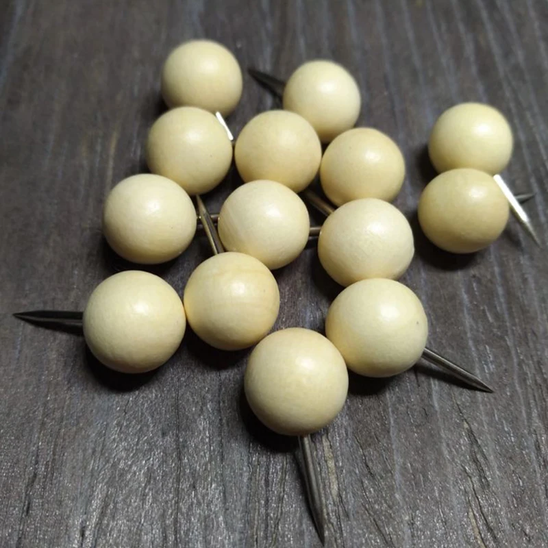 Push Pins 8/20/30/40pcs Map Markers Wooden for Wall Studs etc.