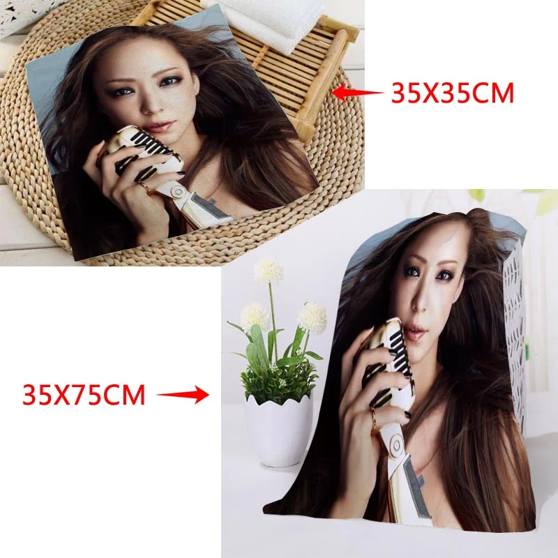 Новое поступление на заказ Namie Amuro полотенце для лица с рисунком из микрофибры квадратные прямоугольные полотенца Размер 35x35 см 35x75 см логотип на заказ - Цвет: 15
