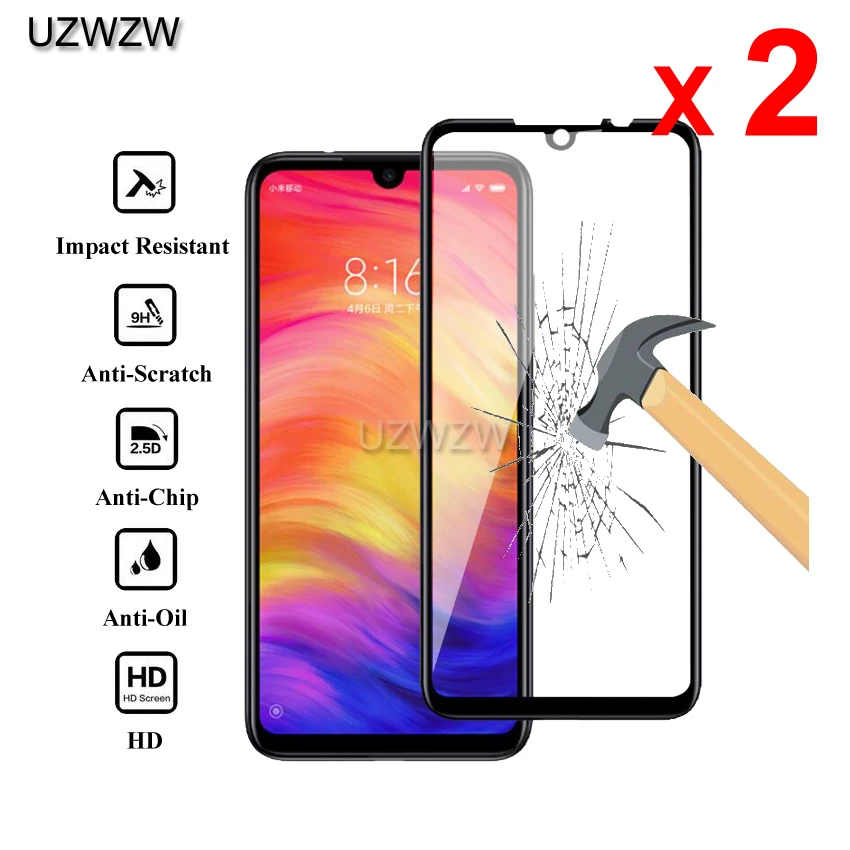 2 шт полное покрытие из закаленного стекла для Xiaomi Redmi Note 7/Redmi Note 7 профессиональная защитная пленка протектор экрана из закаленного стекла