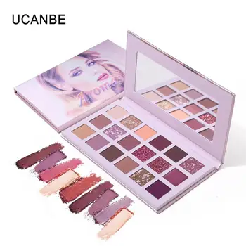 

18 Colors Matte Nude Eyeshadow Palette Shimmer Pigmented Glitter Eye Shadow Eyeshadow Palette With Mirror Makeup Palettes TSLM2