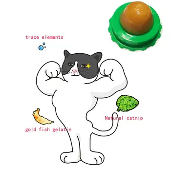 

Cat Treats Energy Ball with Natural Catnip,Cat Snacks Licking Sugar Snacks Ball with Sucker
