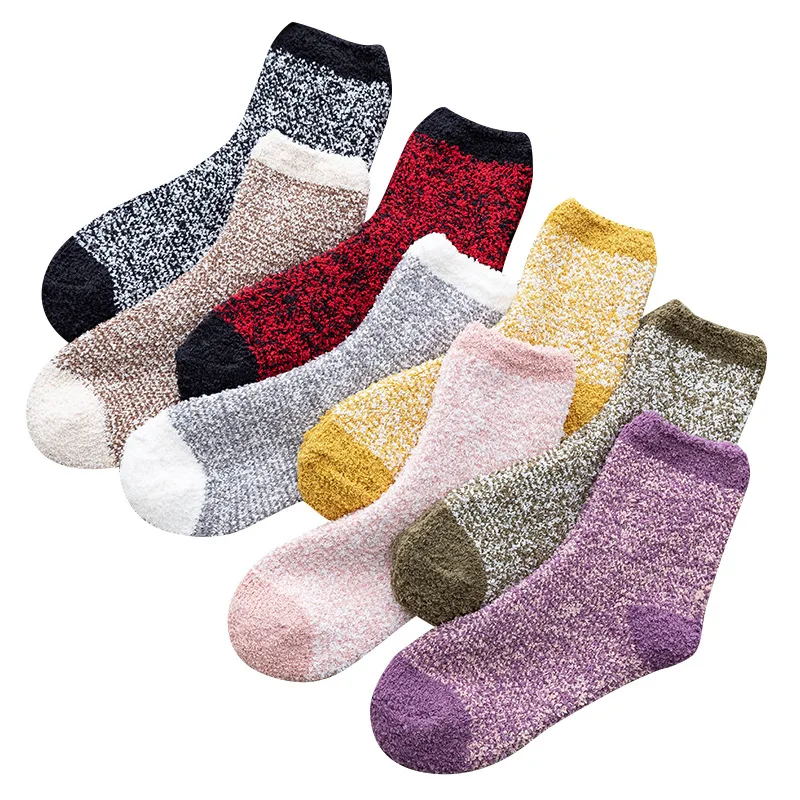 

20 Pairs/set Winter New Floor Socks Kawai Cute Japanese Style Coral Velvet Socks Female Girl Socks Wholesale