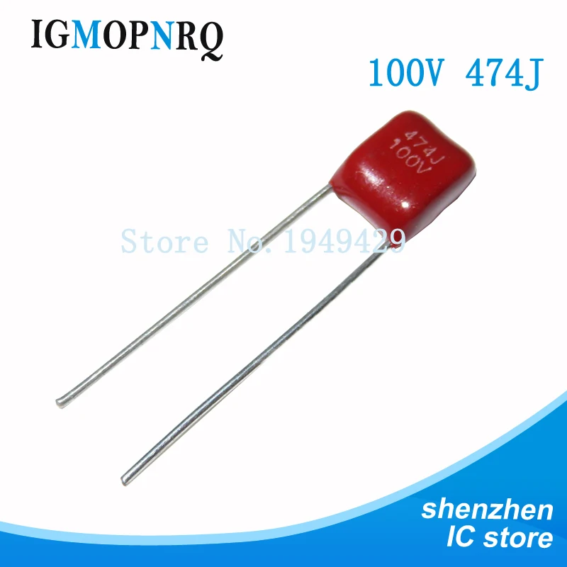 Новый 20 шт./лот Конденсатор CBB 104 400V 104J 0 1 мкФ 100nF P10 CL21 металлизированная