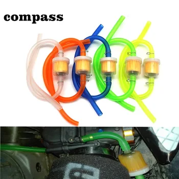 

ZSDTRP 1PCS Gasoline Oil Fuel Filter&Fuel Hose Tube&Line Clamp Set For Dirt Pit Bike Motorcycle Moped Scooter ATV Universal