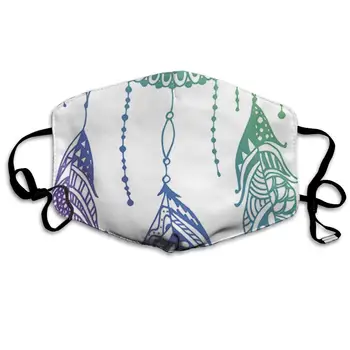 

Mouth Mask Campanula Leaf Fish Print Masks - Breathable Adjustable Windproof Mouth-Muffle, Camping Running for Women and Men