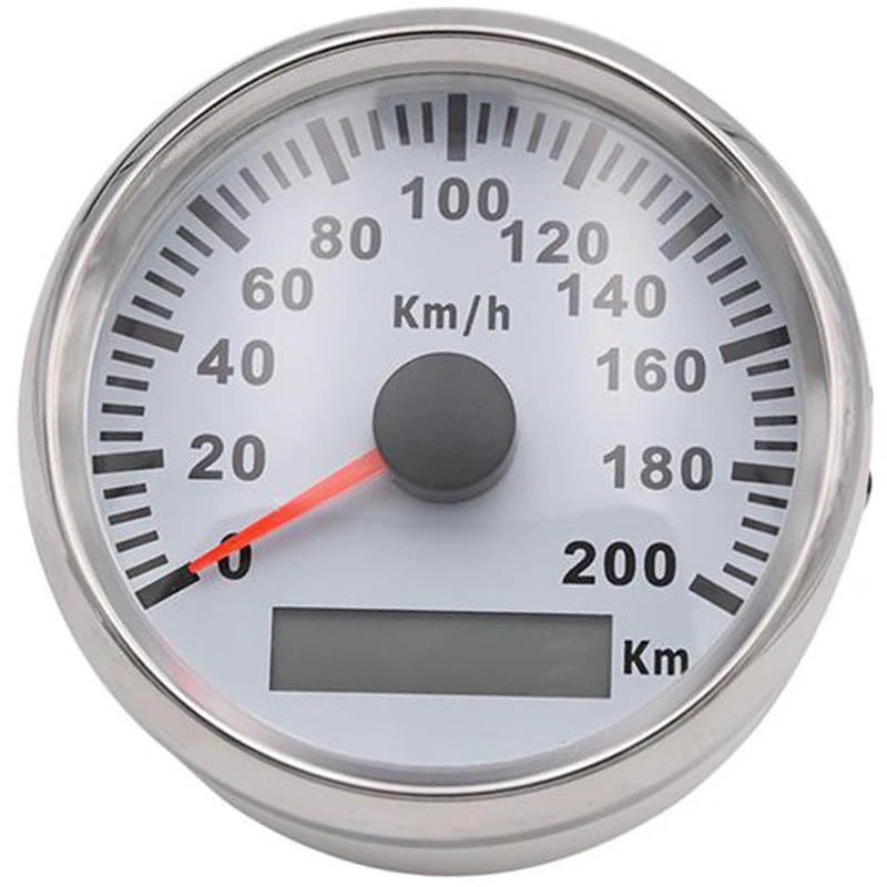 85 мм Автомобильный цифровой gps измеритель скорости 200 км/ч красный светодиодный датчик скорости для BMW e46 для мотоцикла Honda Лодка IP67 Водонепроницаемый Тахометр - Цвет: WS-200KL