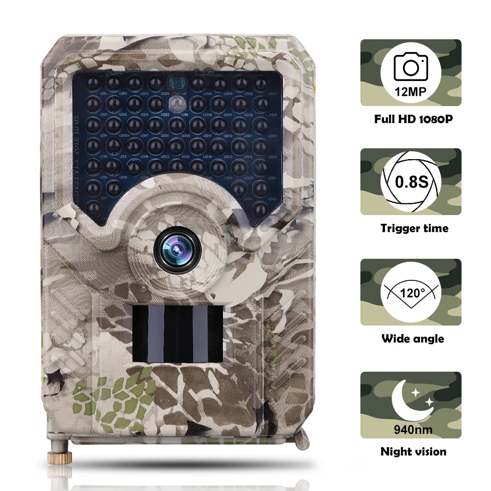 Trail Hunting Camera PR-100 Outlife 12MP 1080P Trail Camera Waterproof Wildlife Outdoor Night Vision Photo Traps Cameras Video