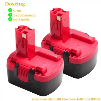 

Doscing 14.4V 3000MAh Ni-MH Rechargeable Batteries for Bosch BAT140 BAT038 BAT159 GSR 14.4 VE-2 Power Tools Battery for Drill