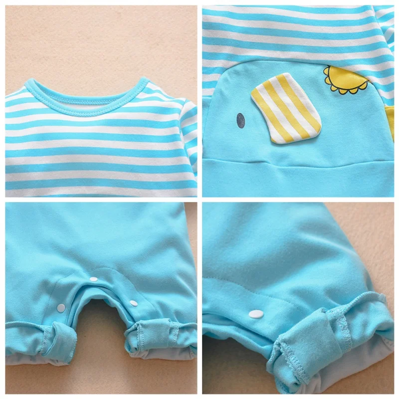 Новинка; Осенний комбинезон с длинными рукавами и рисунком в полоску для маленьких мальчиков и девочек; комбинезон; детская одежда; n