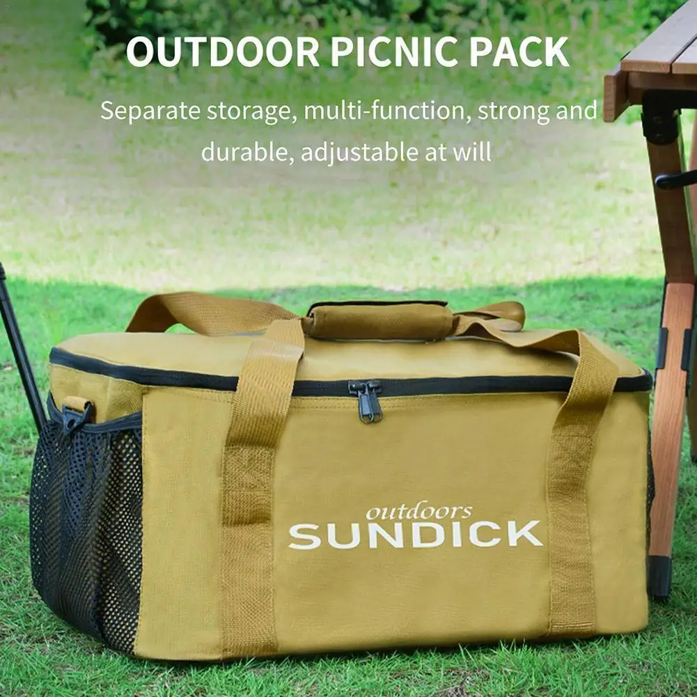 Outdoor Picnic Bag Cookware Set Pot Gas Tank Anticollision Ice Picnic