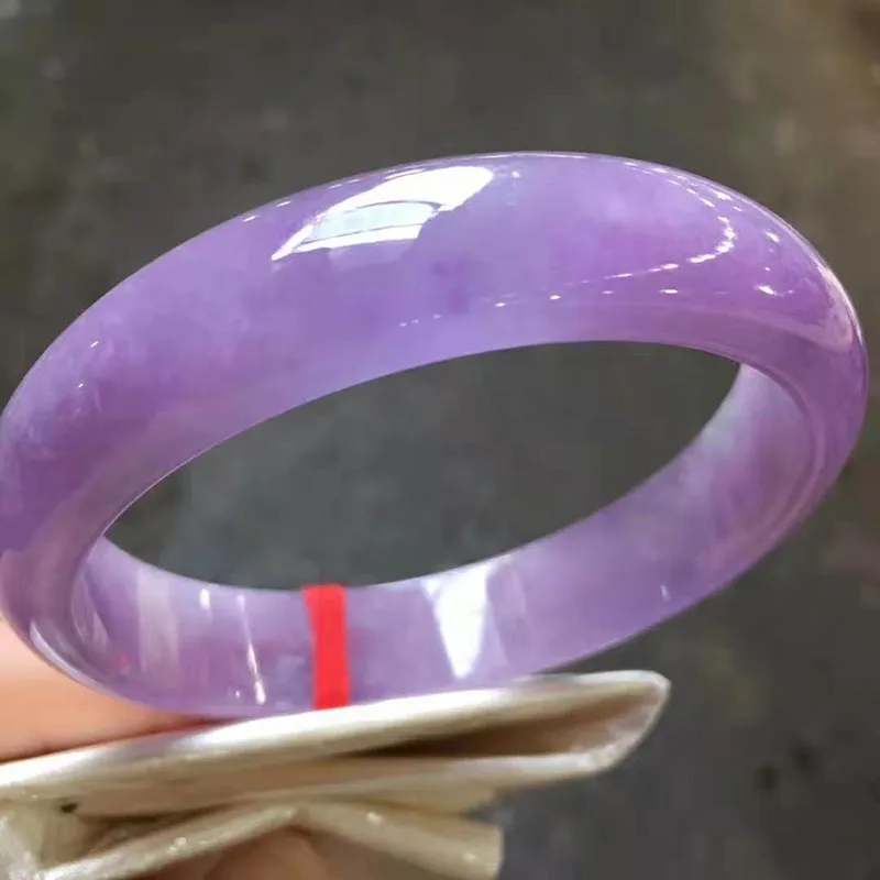 Myanmar natural emerald ice transparent perfect violet Bracelet(including certificate