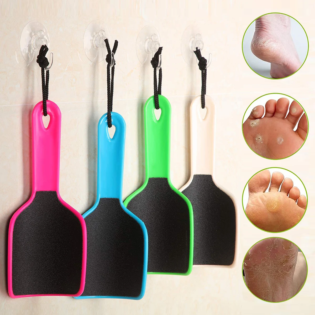 U-shaped Double Side Foot Rasp Hard Dead Skin File Callus Remover Foot Scrubber Pedicure Hard Coarse Dry Tough Skin Remover