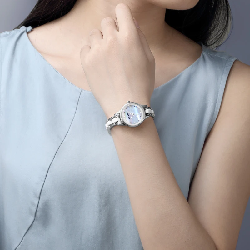 DOM Woman WATCH Elegant Style Ceramic Clock Fashion Casual New Small Fragrance Waterproof RELOGIO FEMININO